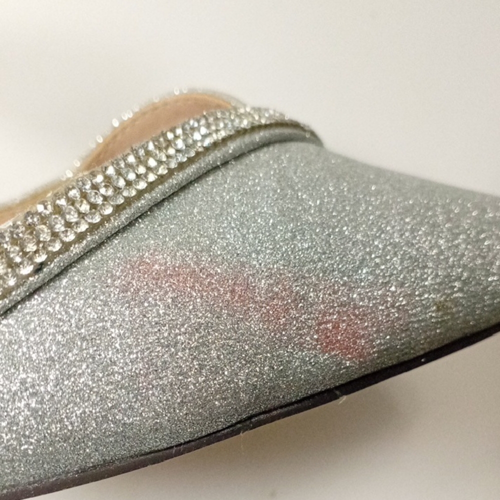 Nina Beckie-YG Shimmering Silver Refine Pointed Heels Size 10M - Picture 11 of 17